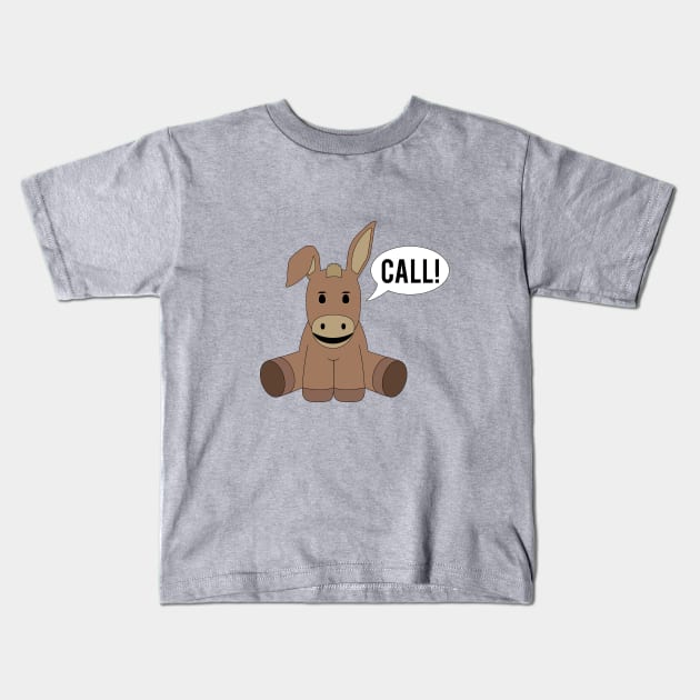 Donkey poker design Kids T-Shirt by cypryanus